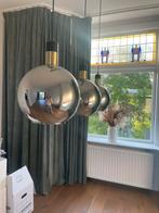 Eettafel lamp 3 bollen, Ophalen of Verzenden, Zo goed als nieuw, Glas, 75 cm of meer