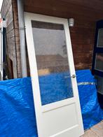 Jaren 30 deur met glas in lood patroon, Doe-het-zelf en Verbouw, Deuren en Horren, Ophalen, Gebruikt, 80 tot 100 cm, Binnendeur