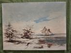 Winterlandschap verf op doek, Ophalen of Verzenden