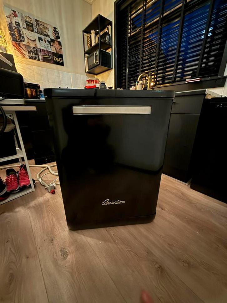Inventum vastwasser retro zwart, Witgoed en Apparatuur, Vaatwasmachines, Niet werkend, Vrijstaand, 85 tot 90 cm, Eco programma