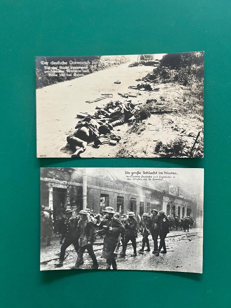 2x Eerste Wereldoorlog, Verzamelen, Ophalen of Verzenden, Voor 1920, Ongelopen, Overige thema's