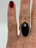 C303 Prachtige zilveren ring gefacceteerde onyx maat 17,5, Ophalen of Verzenden, X, Met edelsteen, Dame
