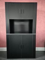 Zwarte kast voor woon- of eetkamer, Huis en Inrichting, Ophalen, Overige materialen, 100 tot 150 cm, Zo goed als nieuw