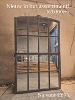 Gietijzer Stalraam Spiegel | 163x100cm | Handmade |, Nieuw, Ophalen of Verzenden, 75 tot 100 cm, Overige vormen