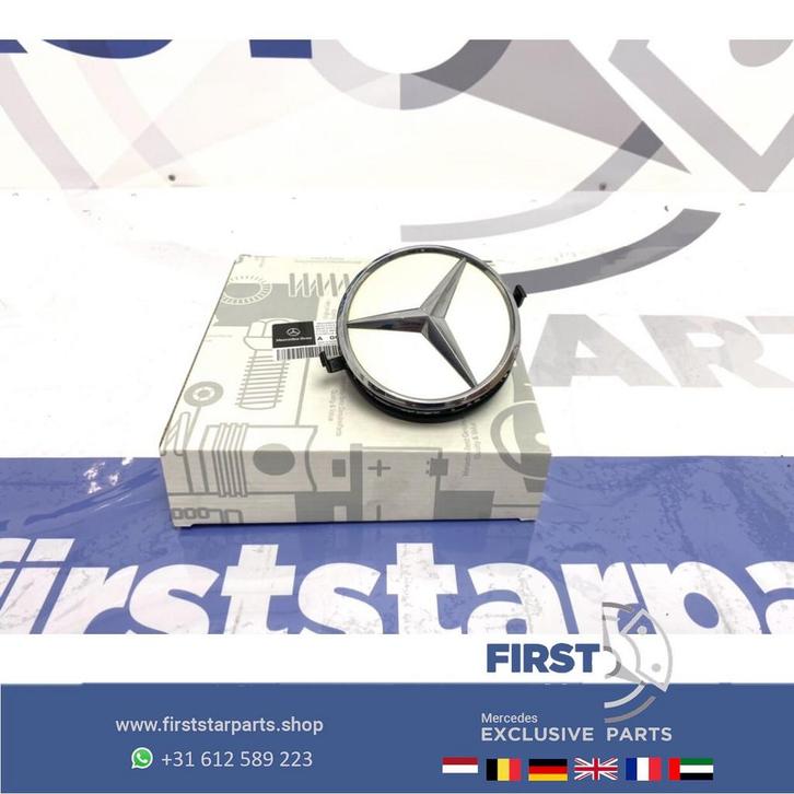 C205 A205 Mercedes C Klasse COUPÉ / CABRIO KOFFERKLEP LOGO E, Auto-onderdelen, Dashboard en Schakelaars, Mercedes-Benz, Gebruikt