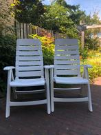 Nette Hartman tuinstoelen wit 2x, Tuin en Terras, Ophalen, Gebruikt, Kunststof, Verstelbaar
