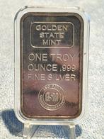 Golden State Mint, 1 oz .999 zilver (1-9), Postzegels en Munten, Edelmetalen en Baren, Ophalen of Verzenden, Zilver