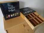 Koffie Thee Box Opbergdoos 2 voor €5,- als nieuw., Ophalen, Zo goed als nieuw