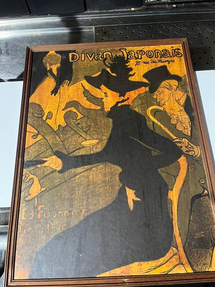 Divan Japonais – Toulouse-Lautrec in Topvorm, Verzamelen, Posters, Gebruikt, Overige onderwerpen, Deurposter of groter, Rechthoekig Staand