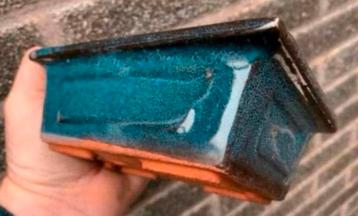 Bonsai schaal blauw geglazuurd aardewerk 15,4x10,5x5,2 beschikbaar voor biedingen