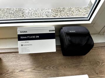 Sigma 16mm F1.4 DC DN (70% van nieuwprijs!) beschikbaar voor biedingen