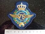 patch opnaai embleem koninklijke luchtmacht 75 jaar logo, Verzenden, Luchtmacht, Nederland, Embleem of Badge