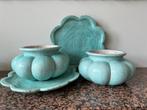 PTMD potten met schalen pastel aqua groen craquelé, Huis en Inrichting, Woonaccessoires | Schalen en Manden, Overige vormen, Steen of Aardewerk