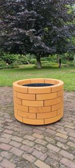 Prachtige handgemaakte ronde houten plantenbak., Tuin en Terras, Bloembakken en Plantenbakken, Ophalen, Minder dan 60 cm, Rond