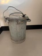 Oud zinken vuilnisbak, Huis en Inrichting, Woonaccessoires | Prullenbakken, Ophalen, Overige materialen, Gebruikt, 20 tot 30 liter