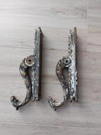 antieke oude messing espagnolet grepen hendel, Antiek en Kunst, Ophalen of Verzenden