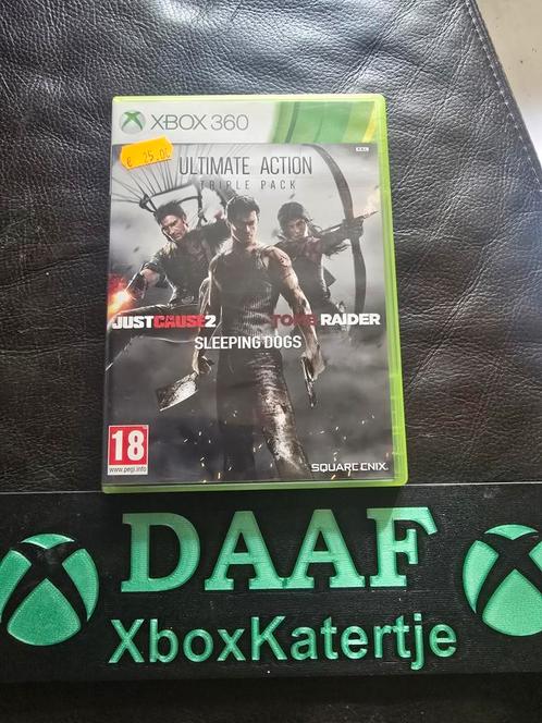 Ultimate action triple pack - xbox 360, Spelcomputers en Games, Games | Xbox 360, Zo goed als nieuw, Avontuur en Actie, 1 speler