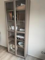 Vitrinekast grijs, Huis en Inrichting, Ophalen, 50 tot 100 cm, Zo goed als nieuw, 150 tot 200 cm