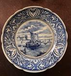 Delfts Blauw Bord - Zeilschip, Antiek en Kunst, Ophalen of Verzenden