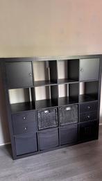 Ikea Kallax kast zwart/bruin, Huis en Inrichting, Ophalen of Verzenden, Zo goed als nieuw, 25 tot 50 cm, Minder dan 150 cm