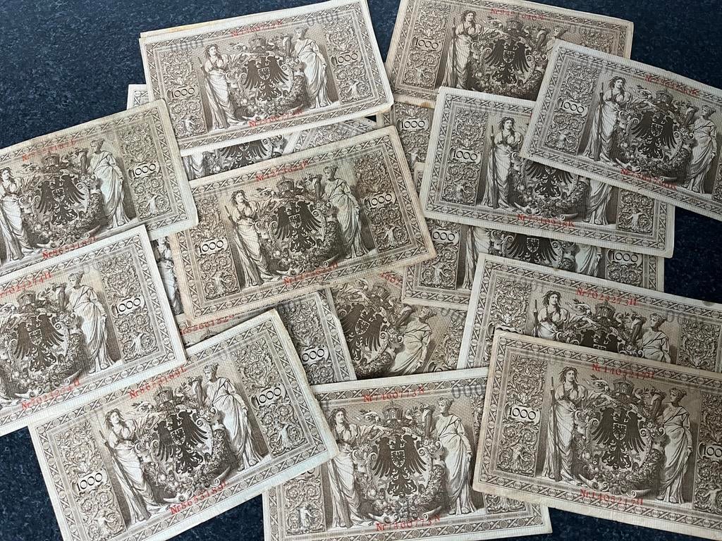 Bankbiljetten Duitsland 1000 mark 1910, Ophalen of Verzenden, Duitsland, Los biljet