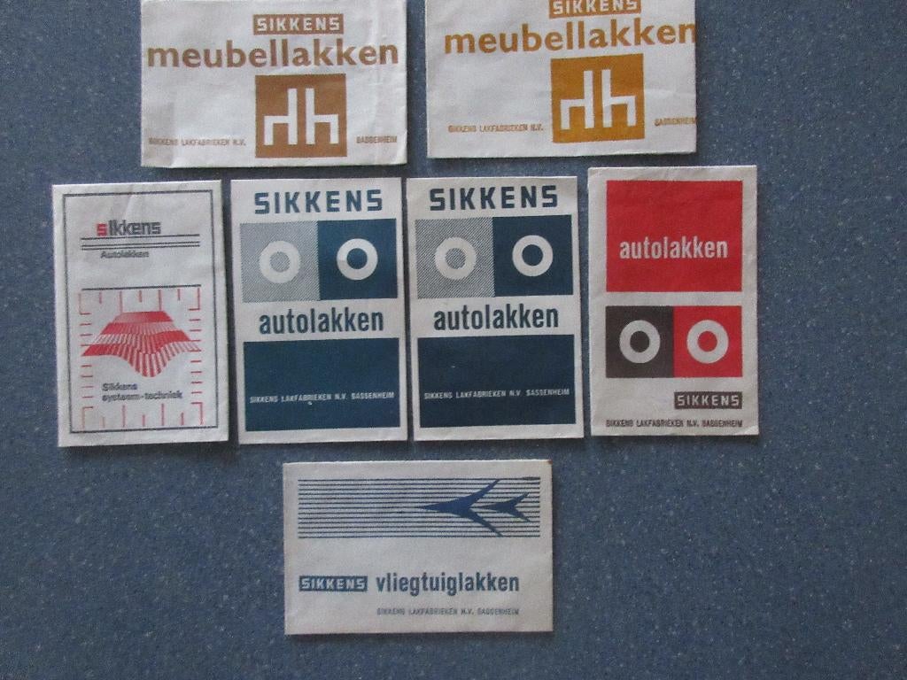 7 x Sassenheim, Sikkens  / auto-, meubel- en vliegtuiglakken, Verzenden, Nederland