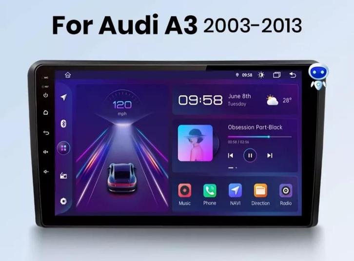 Audi A3 Android autoradio radio Bluetooth APPLE CARPLAY, Auto diversen, Autoradio's, Nieuw, Ophalen of Verzenden