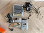 Super Nintendo SNES Compleet met Spellen: Super mario, Gebruikt, 2 spelers, Eén computer, Ophalen of Verzenden