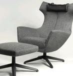 2 Design on stock Nosto Fauteuil, Hfdstn, Hocker stof leer, Repos Caruzzo stijl, Leer, Nieuw, 75 tot 100 cm