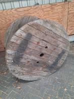 Houten haspel 125 cm rond 80 cm hoog, Tuin en Terras, Tuintafels, Ophalen, Gebruikt, Rond, Hout
