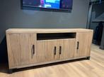 Een Robuust eiken Dressoir 190 cm, Ophalen, Info@vissermeubelen.nl, 150 tot 200 cm, Eikenhout