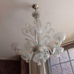 (nr.352) Prachtige Venetiaans glazen kroonluchter 6 lampen, Ophalen, Zo goed als nieuw, Glas