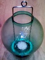 Glazen hanglantaarn met metalen houder [Gar - 346], Ophalen, Minder dan 50 watt, Nieuw, Hanglamp