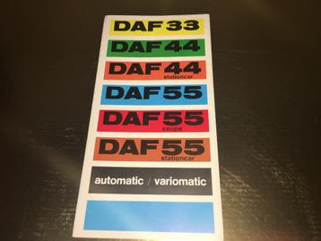 DAF 33, 44, 44/55 Stationcar, 55 Coupé brochure/folder 1969  beschikbaar voor biedingen