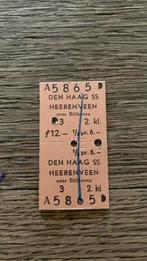 Oud treinkaartje, Den Haag SS - Heerenveen, Verzamelen, Spoorwegen en Tramwegen, Overige typen, Gebruikt, Ophalen of Verzenden