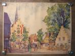 's-Hertogenbosch, Oud 's-Hertogenbosch, litho, 50x37 cm 1935, Verzamelen, Foto's en Prenten, Gebruikt, Voor 1940, Prent, Ophalen