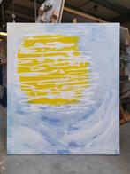 Groot schilderij met gele zon, Antiek en Kunst, Ophalen