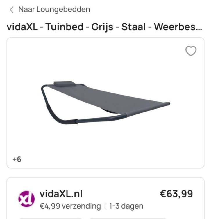 Ligbed voor in de tuin (nieuw), Tuin en Terras, Ligbedden, Nieuw, Aluminium, Inklapbaar, Ophalen