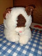 Zachte witte poes / kat knuffel met bruine vlekken 22 cm gl, Ophalen of Verzenden, Poes