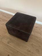 Mooie vierkante poef / voetenbank / bijzettafel, Ophalen, Vierkant, Zo goed als nieuw, Stof