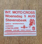 Sticker Int.motocross Stevensbeek 5aug 500cc radio circuit, Ophalen of Verzenden, Nieuw