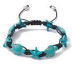 Verstelbare armband met turquoise natuurstenen schildpadjes, Overige materialen, Blauw, SINO-SEAR GmbH, Feuerbachstrasse 11, 14471 Potsdam, Germany