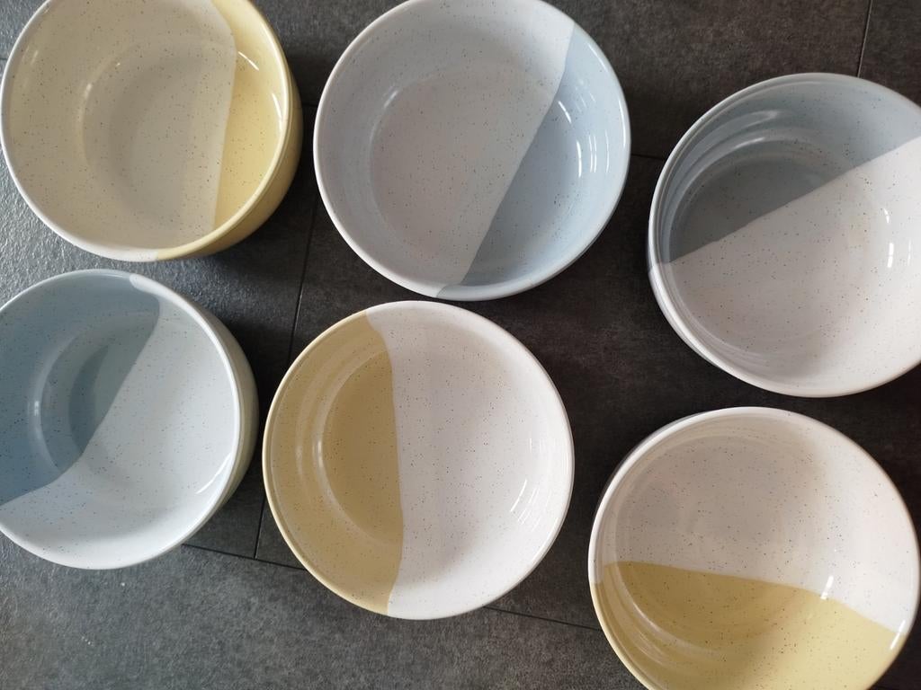 6 Hema kommen - diameter 16 cm, Huis en Inrichting, Ophalen, Porselein of Keramiek, Schaal, Rond