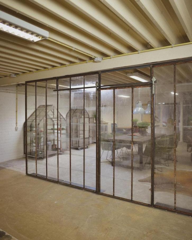 Wand met schuifdeur compleet 3.97 breed 2.22 hoog, Doe-het-zelf en Verbouw, Deuren en Horren, Nieuw, Binnendeur, 215 cm of meer