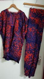 African outfit kaftan zwart rood oranje maat XL, Nieuw, Ophalen of Verzenden, Maat 56/58 (XL), African Outfit Kaftan