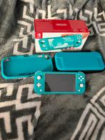 Nintendo Switch Lite Blauw Zeer nette staat, Turquoise, Zo goed als nieuw, Ophalen, Met beschermhoes of tas
