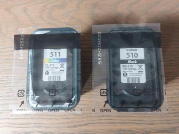 Inkt - Canon Cartridge PG-510 en CL-511 kleur en zwart beschikbaar voor biedingen