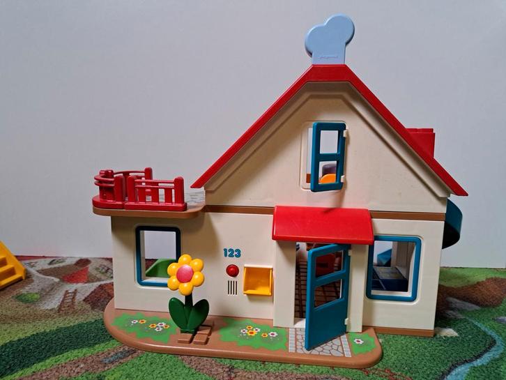 PLAYMOBIL 1.2.3 Woonhuis - 70129. COMPLEET!, Kinderen en Baby's, Speelgoed | Playmobil, Zo goed als nieuw, Complete set, Ophalen