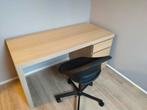 Bureau met stoel IKEA nieuwstaat, Huis en Inrichting, Bureaus, Ophalen, Met wielen, Zo goed als nieuw, Bureau