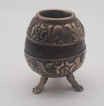 Vintage Argentijnse Yerba Mate Tea Kalebas MF alpaca, Overige materialen, Gebruikt, Kop en/of schotel, Verzilverd